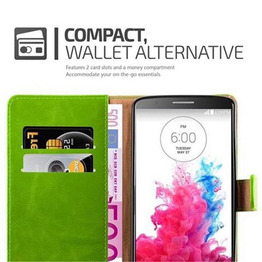Cadorabo  Housse compatible avec LG G3 - Coque de protection avec fermeture magnétique, fonction de support et compartiment pour carte 