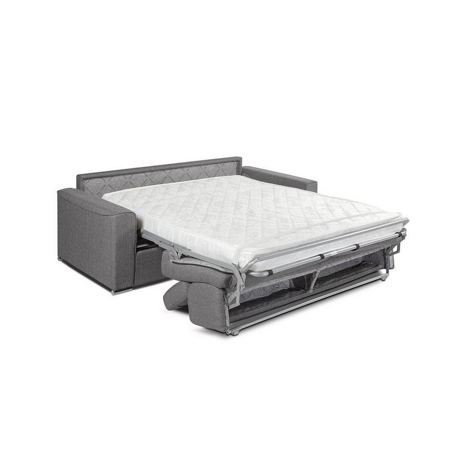 LINEA SOFA Divano letto 4 posti a ribalta in Tessuto Grigio Larghezza MaterassoVIZIR  