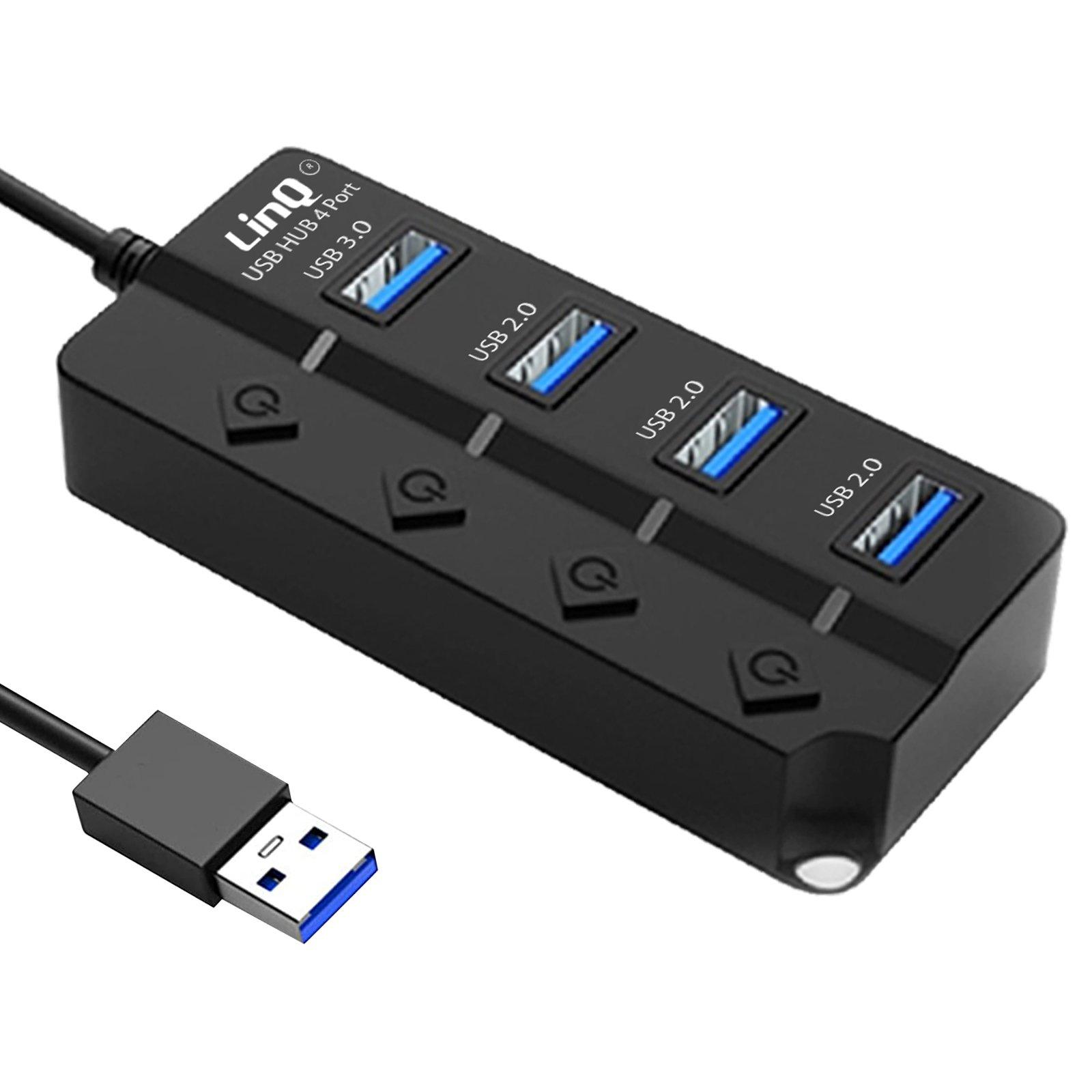 Avizar  Hub 4 en 1 USB 3.0 + 3x USB 2.0 LinQ 