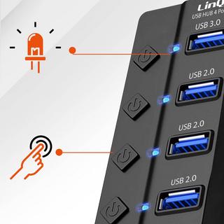 Avizar  4-in-1 USB 3.0 + 3x USB 2.0 Hub LinQ 