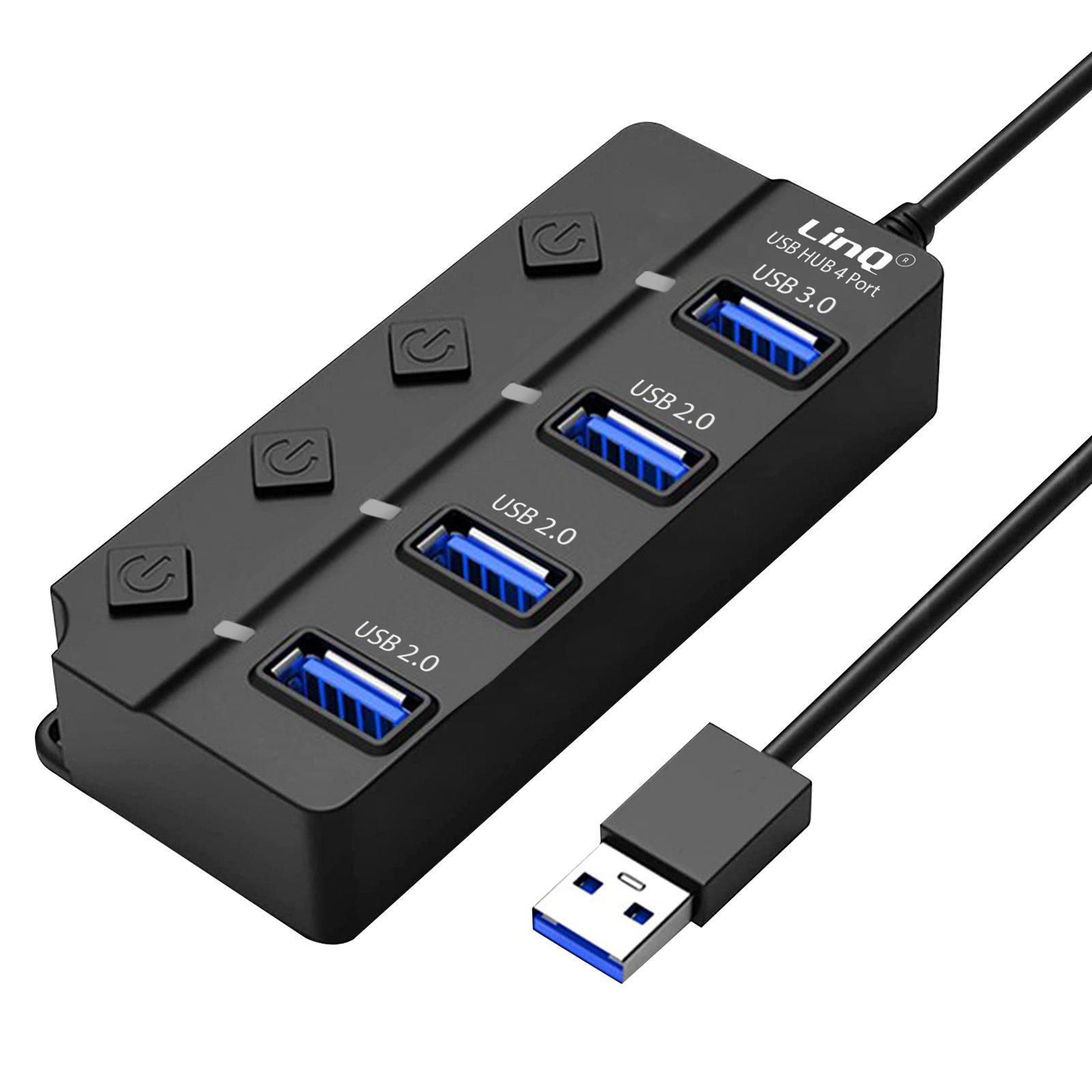 Avizar  Hub 4 en 1 USB 3.0 + 3x USB 2.0 LinQ 