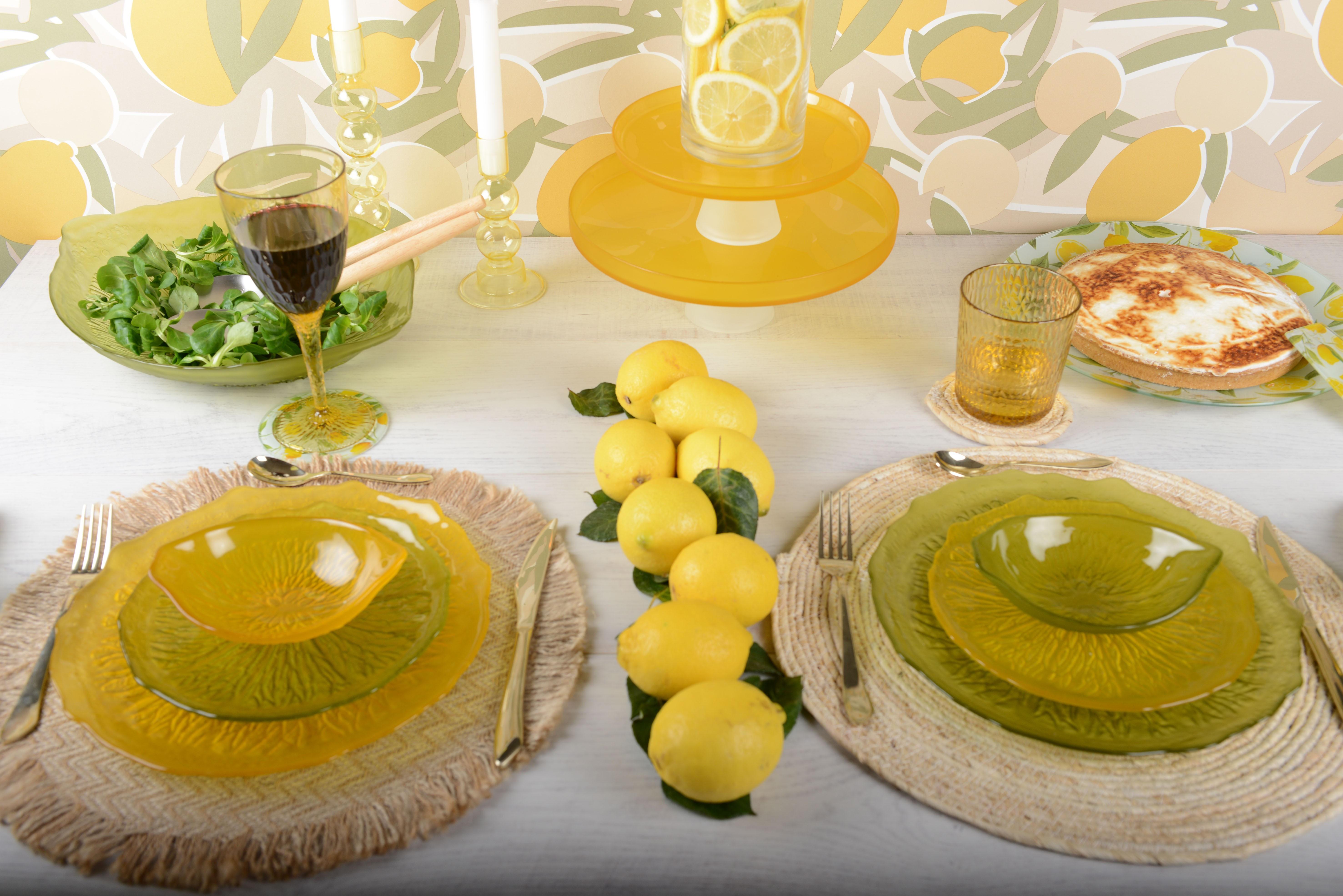 Aulica ASSIETTE PLATE VERTE 28CM - CITRON PAR BOITE DE - 6  