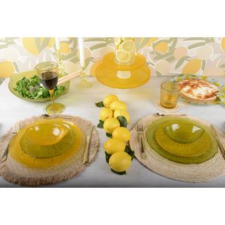 Aulica ASSIETTE PLATE VERTE 28CM - CITRON PAR BOITE DE - 6  