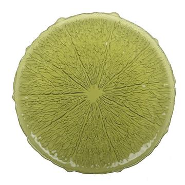 ASSIETTE PLATE VERTE 28CM - CITRON PAR BOITE DE - 6