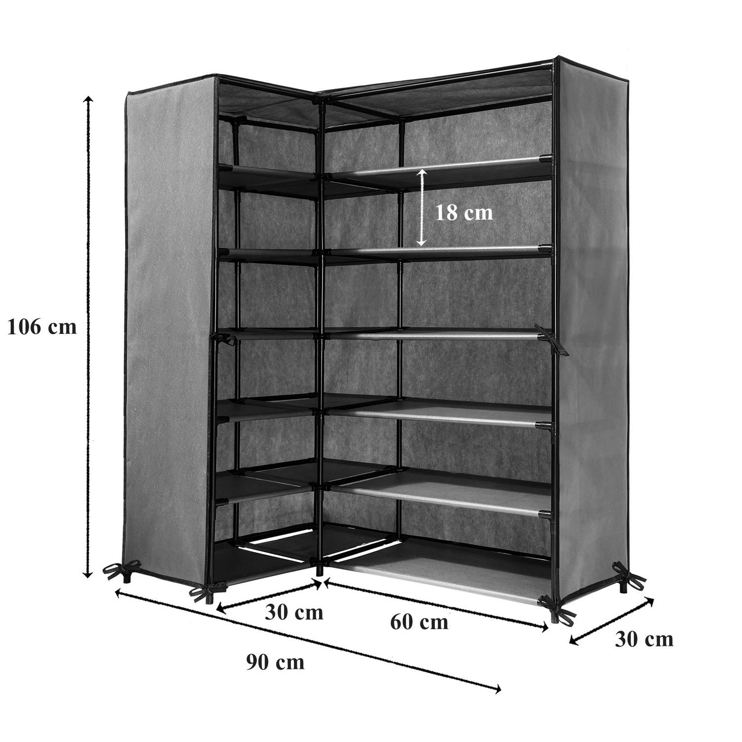 Calicosy Penderie de rangement d'Angle - H107 cm  