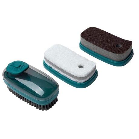 Northio  Brosse de nettoyage avec distributeur - verte 