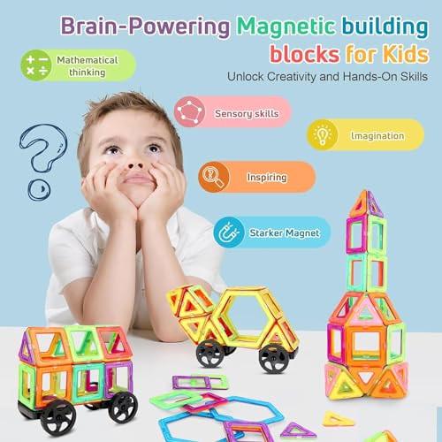 Activity-board  Magnetische Bauklötze 53 Stück magnetisches Spielzeug Magnete Kinder magnetische Bauklötze 