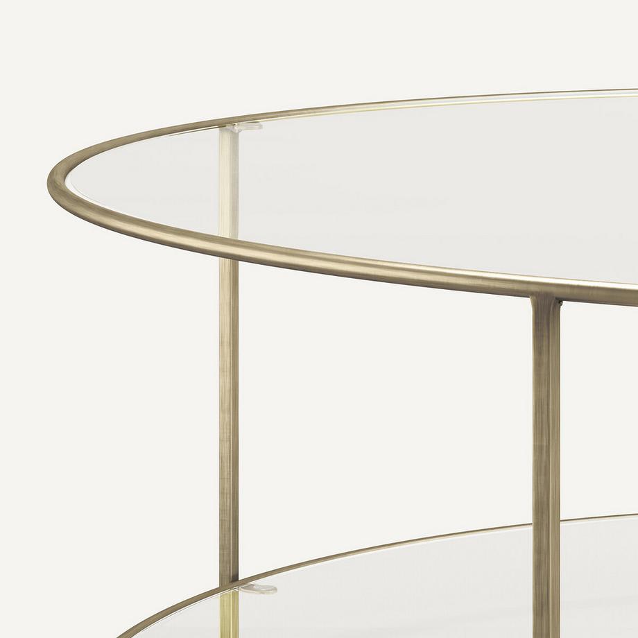 AM.PM Table basse ronde verre trempé  