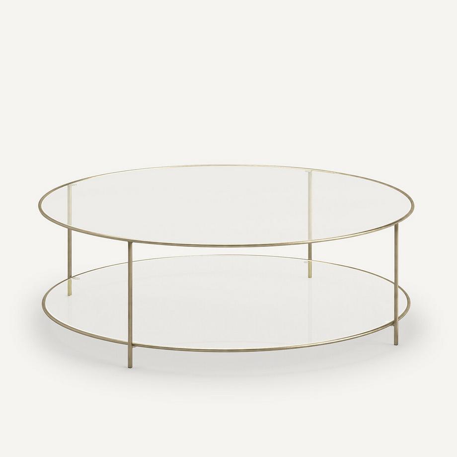 Table basse ronde verre trempé
