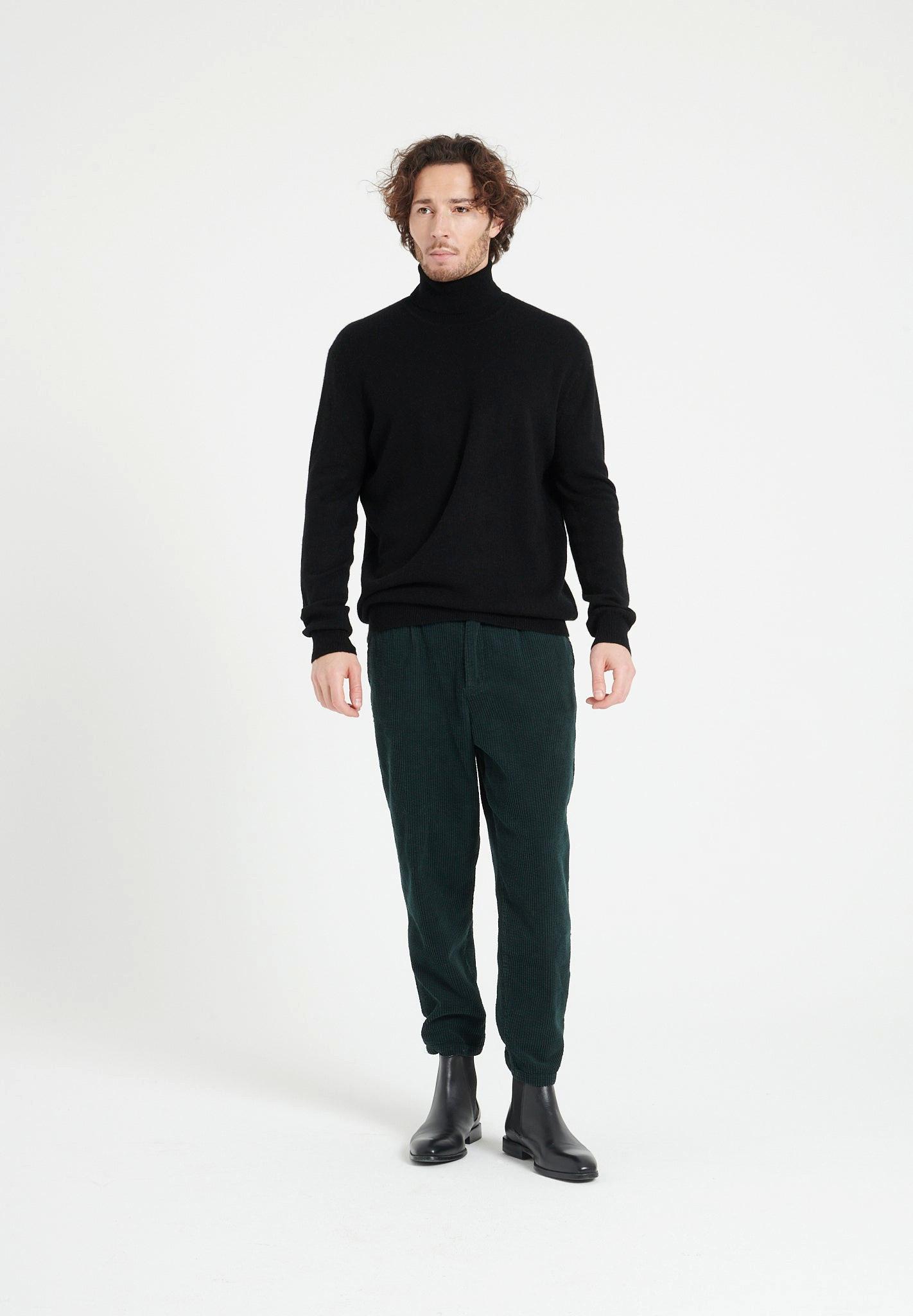 Image of Luke 3 Pullover Mit Rollkragen - 100% Kaschmir Unisex Schwarz M