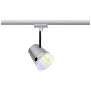 Paulmann Spot à rail Urail Smart Home ZigBee Cone avec ampoule RGBW GU10 350 lm, 5 W, RGBW, 230 V, chrome mat  