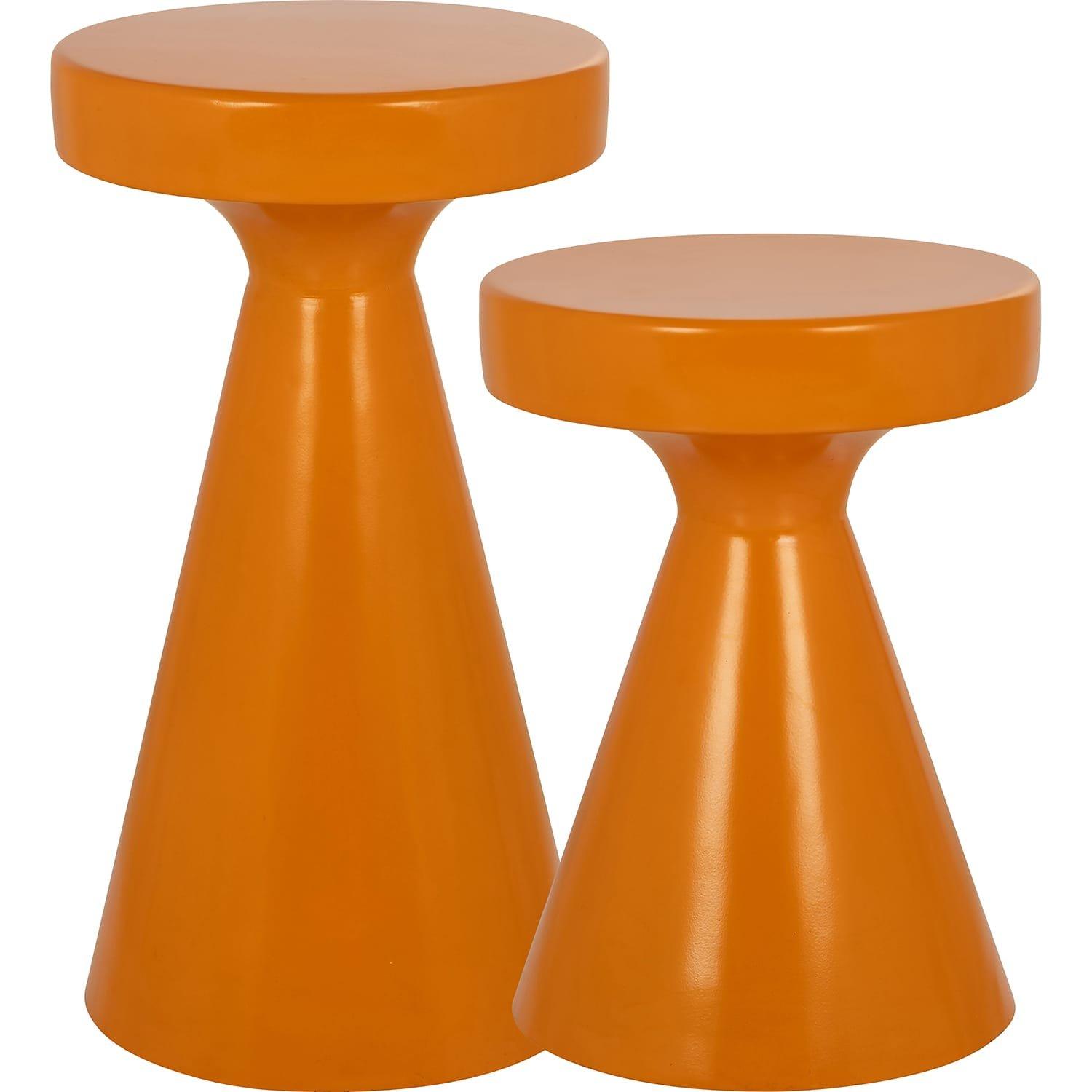 mutoni Table d'appoint Kimble orange 30x53  