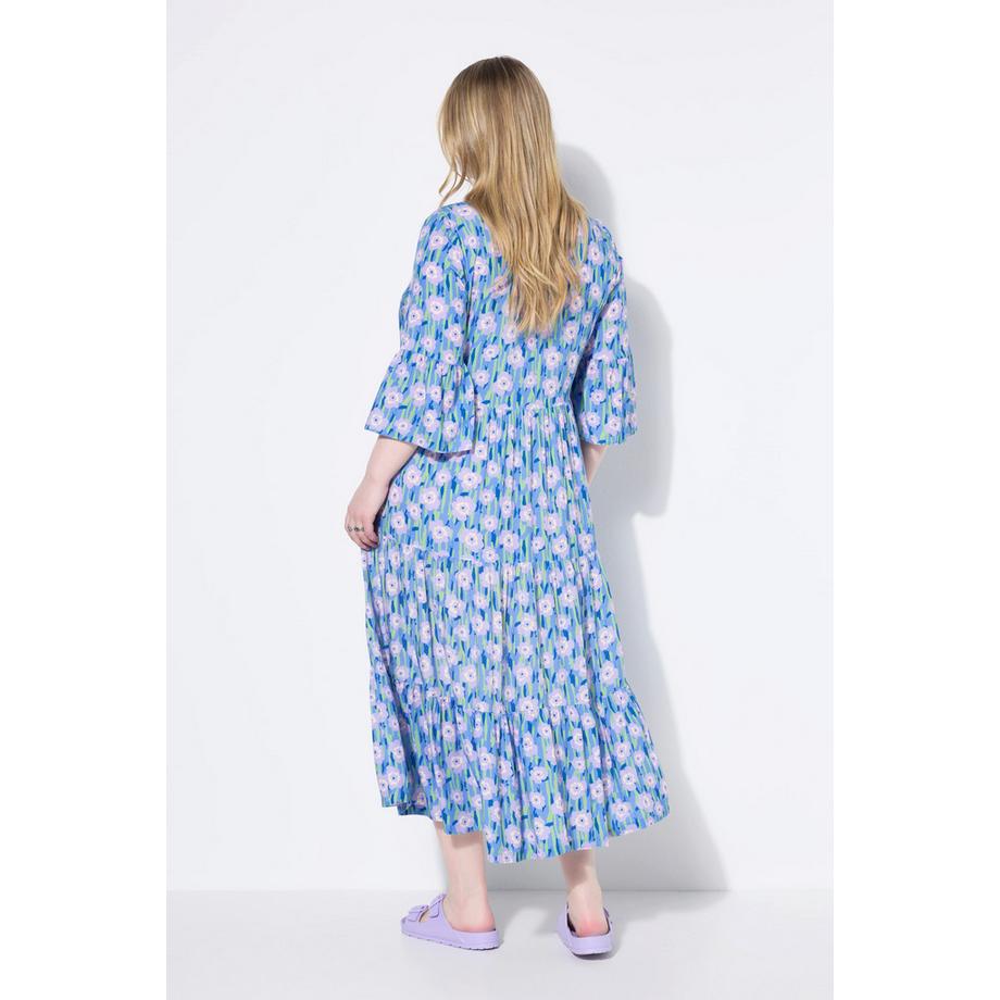 Studio Untold Maxikleid Blumen-Print Volants  