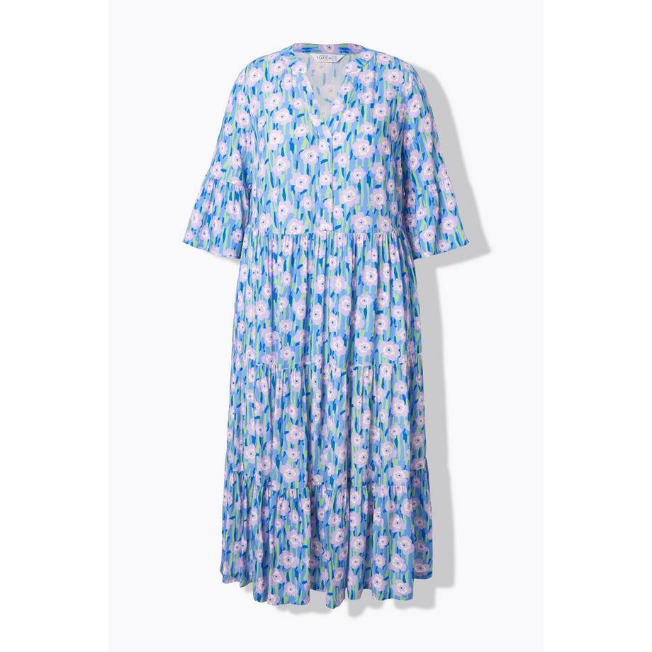 Studio Untold Maxikleid Blumen-Print Volants  