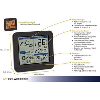 TFA TFA-Dostmann Sky Nero LCD Batteria  