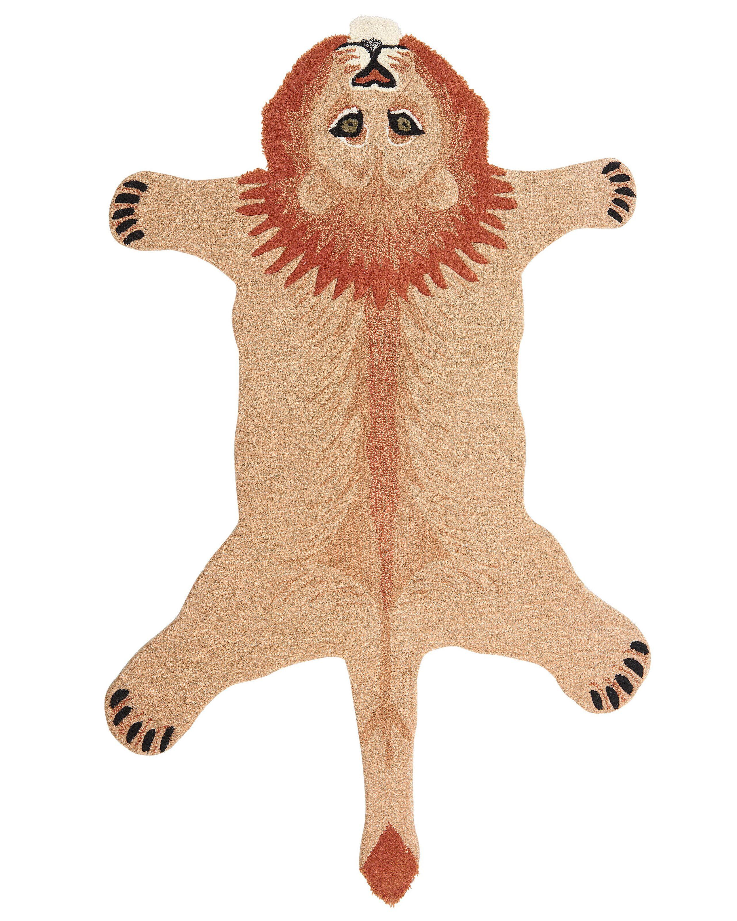 Image of Teppich Aus Wolle Modern Mufasa Unisex Sand 100cm