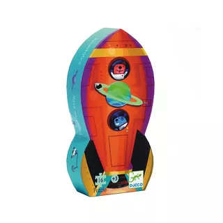 Djeco  Djeco Puzzles silhouettes Navette spatiale - 16 pcs 