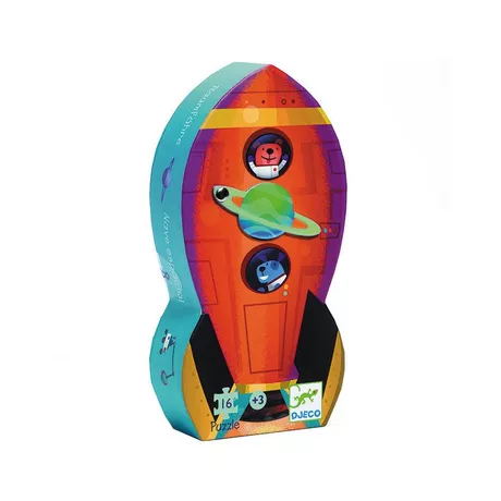 Djeco  Djeco Puzzles silhouettes Navette spatiale - 16 pcs 