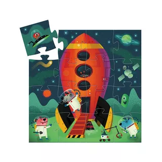 Djeco  Djeco Puzzles silhouettes Navette spatiale - 16 pcs 