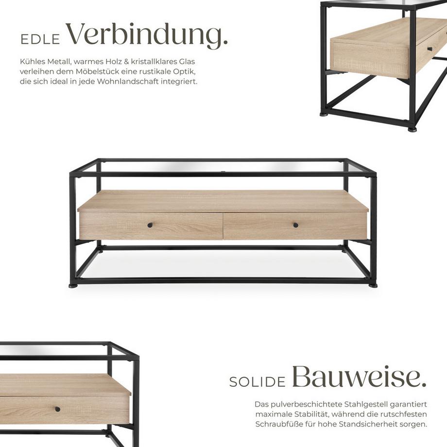 Tectake Sideboard Maidenhead Industrial Style Holz und Stahl  