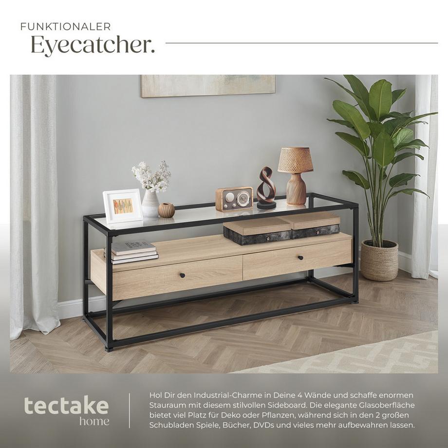 Tectake Sideboard Maidenhead Industrial Style Holz und Stahl  