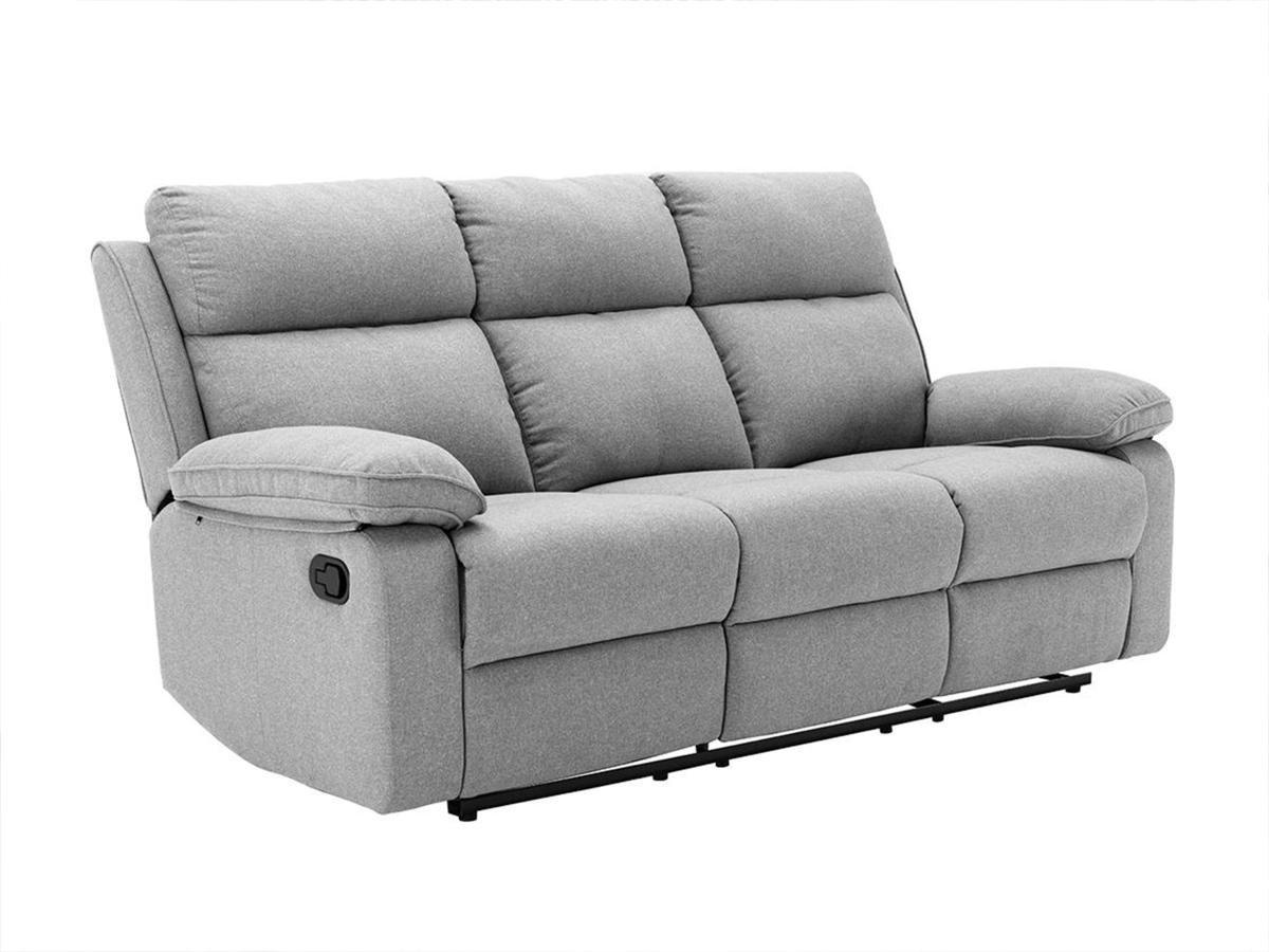 Vente-unique Relaxsofa 3Sitzer Stoff LANA  