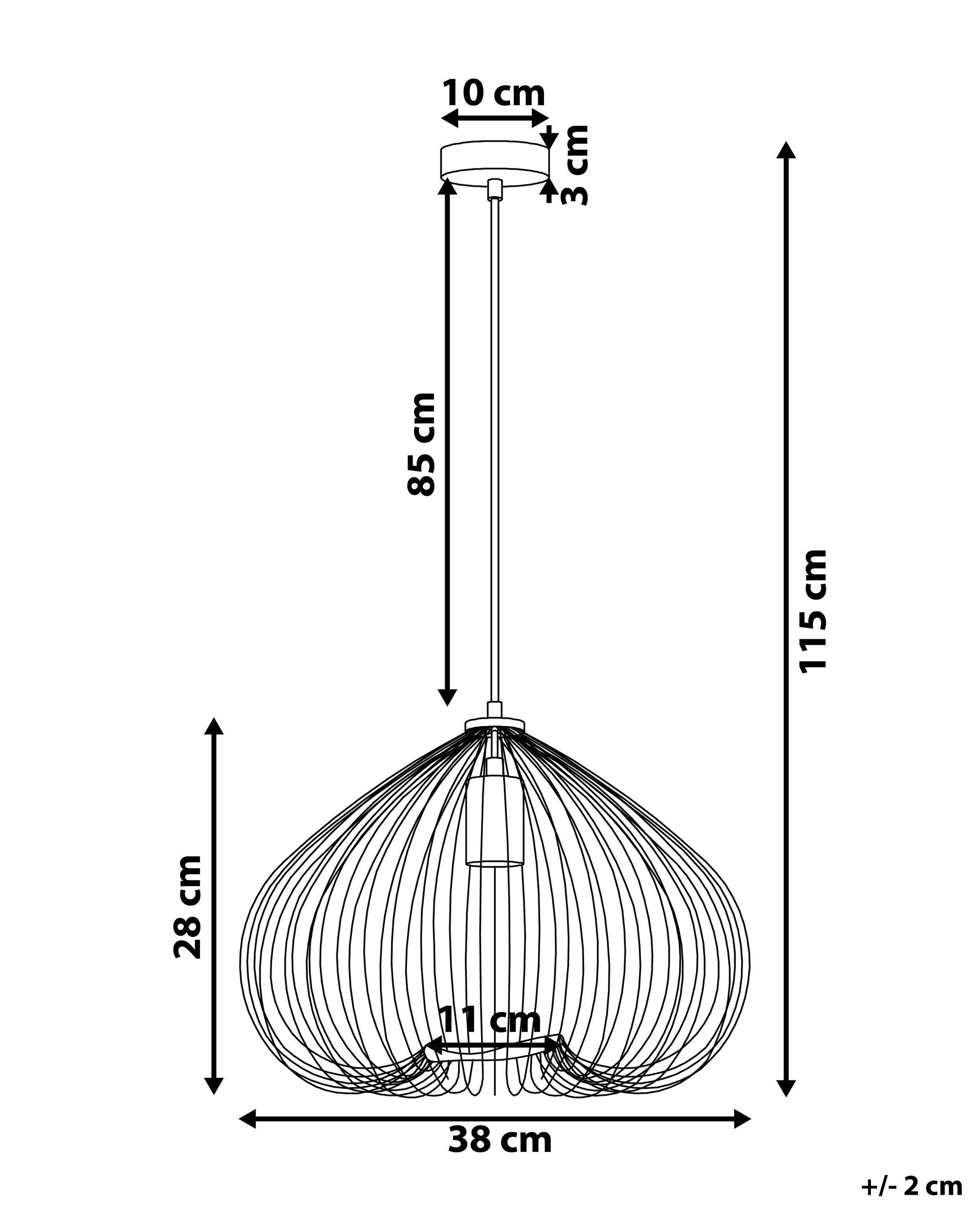 Beliani Lampe suspension en Métal Industriel TORDINO  