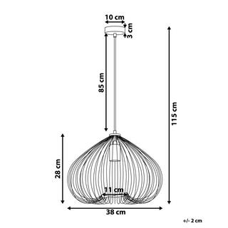 Beliani Lampe suspension en Métal Industriel TORDINO  