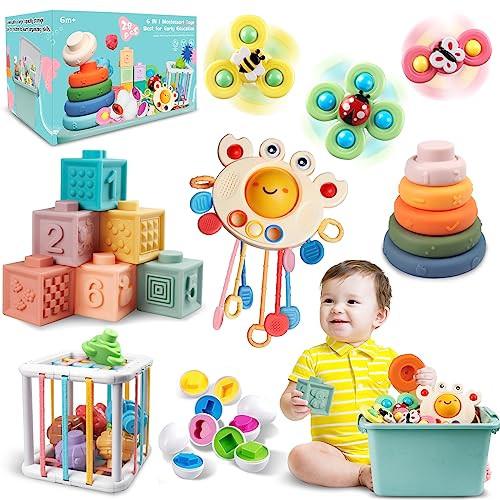 Activity-board  Babyspielzeug für 6 bis 12 Monate, Spielzeug für Babys, sensorisches Babyspielzeug, 6 in 1 