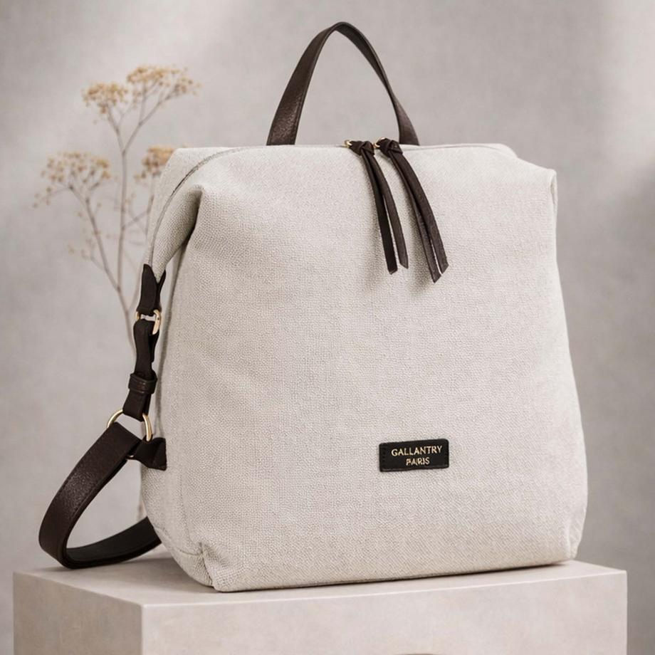 Gallantry Sac à Dos Casual Zippé Toile Contrastée  