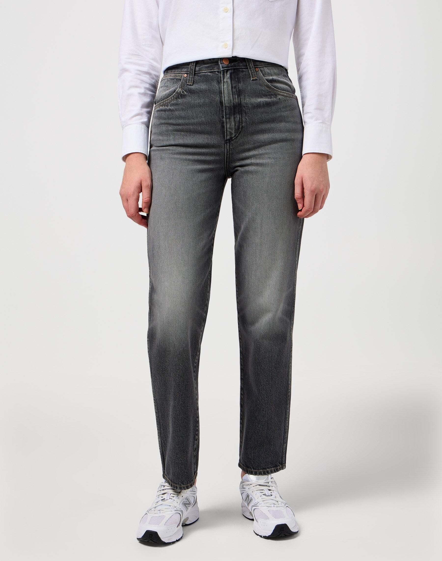 Image of Jeans Mom Straight Damen Taubengrau W31