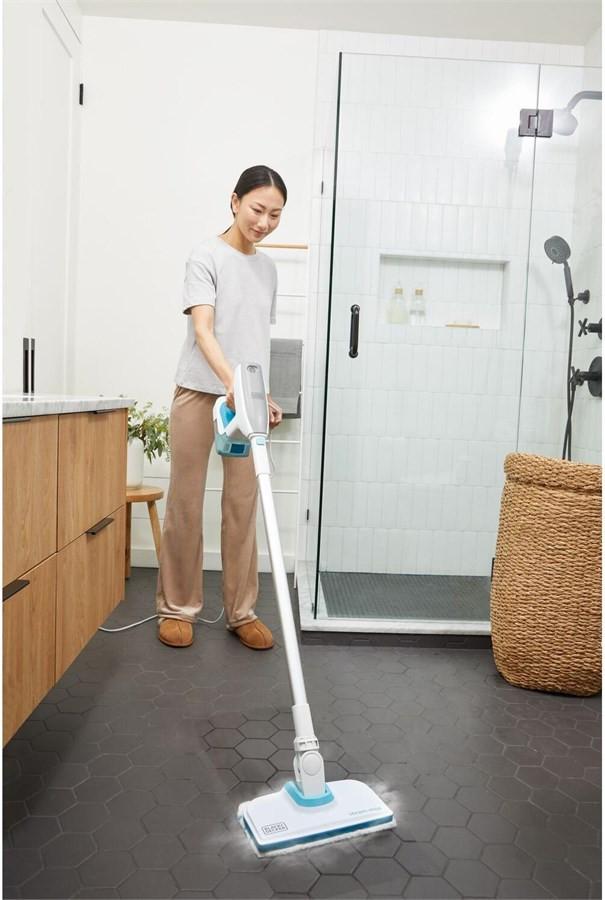 BLACK+DECKER Black + Decker Dampfreiniger 8er Set 1500W, 2 Stufen, 500ml Tank, Kabel 6m  