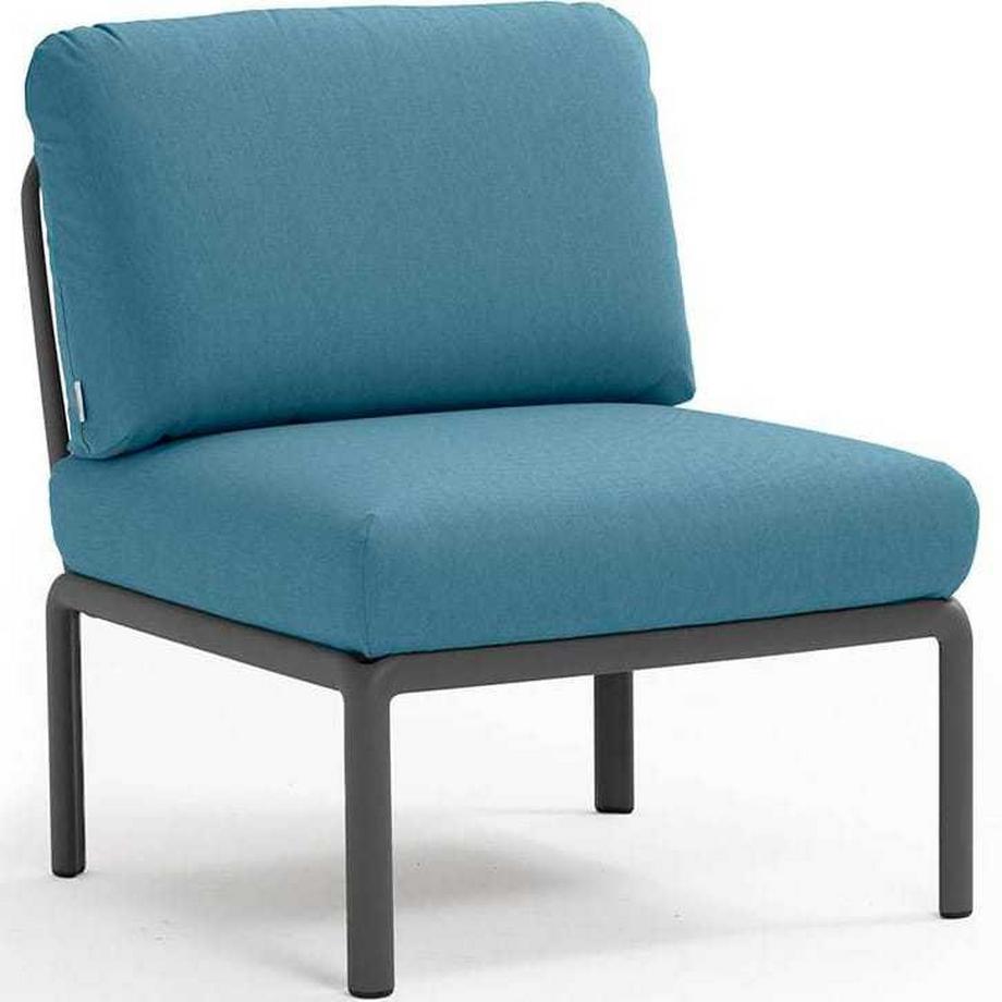 Salon de jardin komodo élément central bleu anthracite