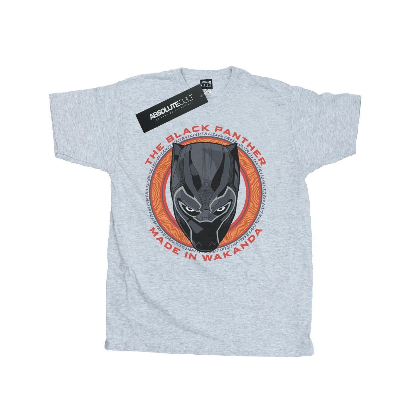 Image of Black Panther Made In Wakanda Red Tshirt Herren Grau M