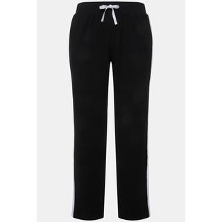 Ulla Popken  Pantalon de jogging à taille élastique et bande fantaisie le long de la jambe 