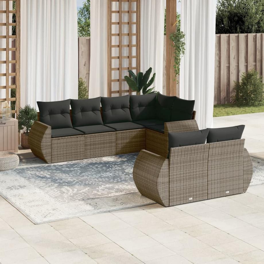 VidaXL set divano da giardino Polirattan  