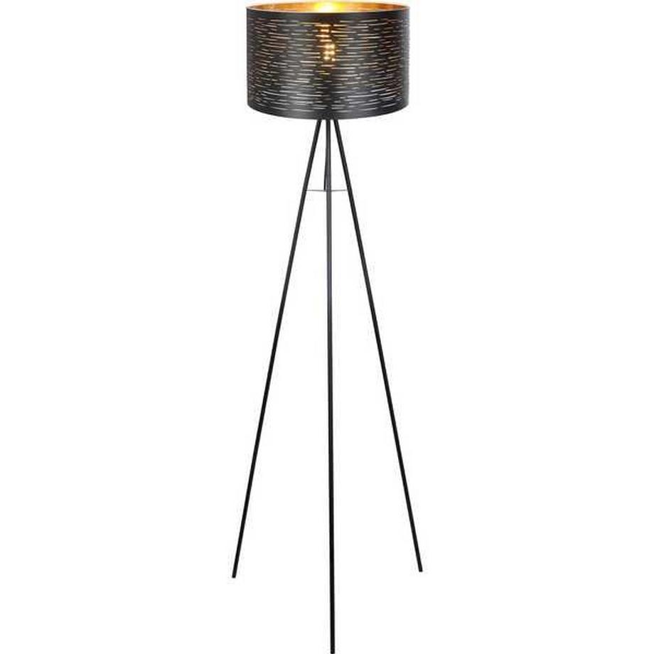 Lampadaire Tunno métal noir 1xE27