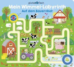 Glücksfisch: Mein Wimmel-Labyrinth: Auf dem Bauernhof Dudziuk, Kasia (Illustrationen); Moore, Tom (Idee); Hulme, Kerri-Ann (Idee); Boileau, Natalie (Idee) Copertina rigida 