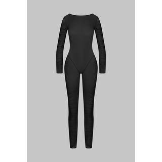 MAISON CLOSE  Catsuit dos nu manches longues - Nuit Fauve 