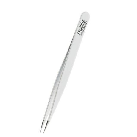 Rubis  Pinzette spitz, Inox weiss 