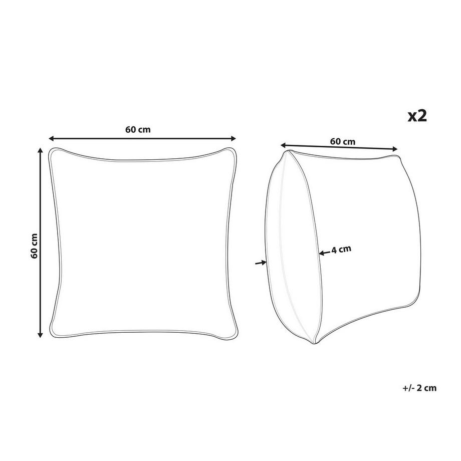 Beliani Set di 2 cuscini en Bouclé  LEUZEA  