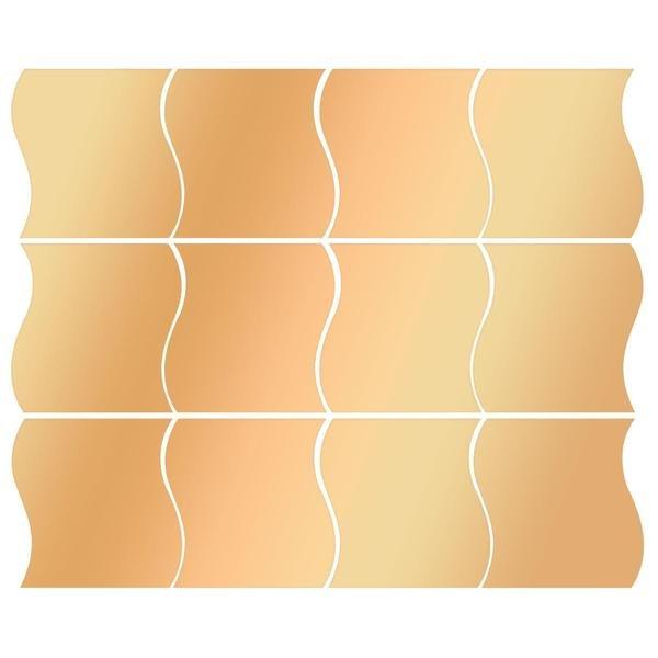 Image of Spiegel, Wanddekor in 12 Teilen - Wellig Spiegel, Wanddekor in 12 Teilen - Wellig