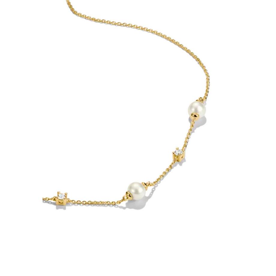 Thomas Sabo  Collier Plaqué  avec Perles d'Eau Douce & Zircons 