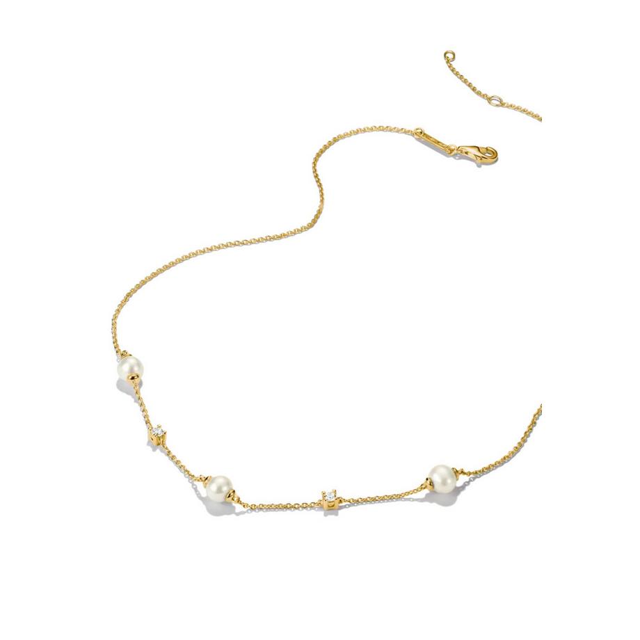 Thomas Sabo  Collier Plaqué  avec Perles d'Eau Douce & Zircons 