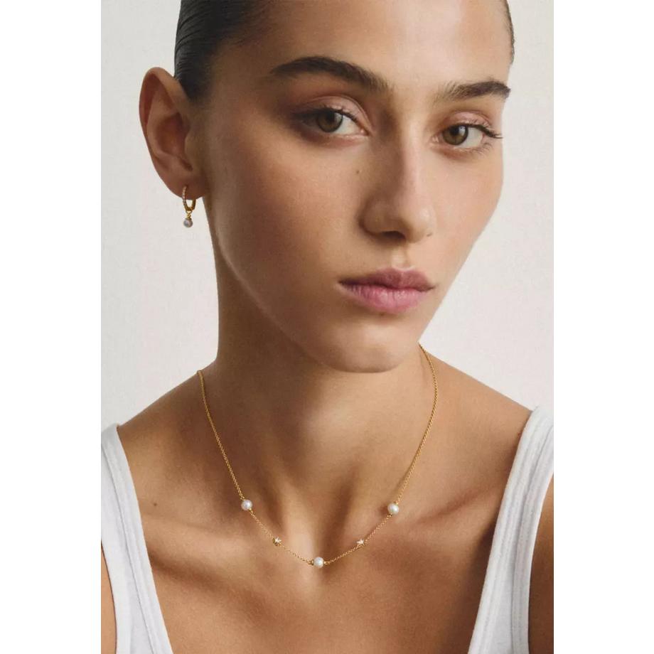 Thomas Sabo  Collier Plaqué  avec Perles d'Eau Douce & Zircons 