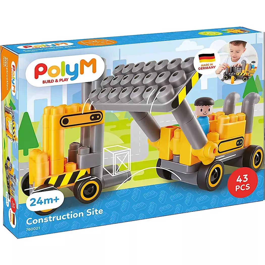 Hape - Kreativ Baustellen-Fahrzeuge (43Teile)
