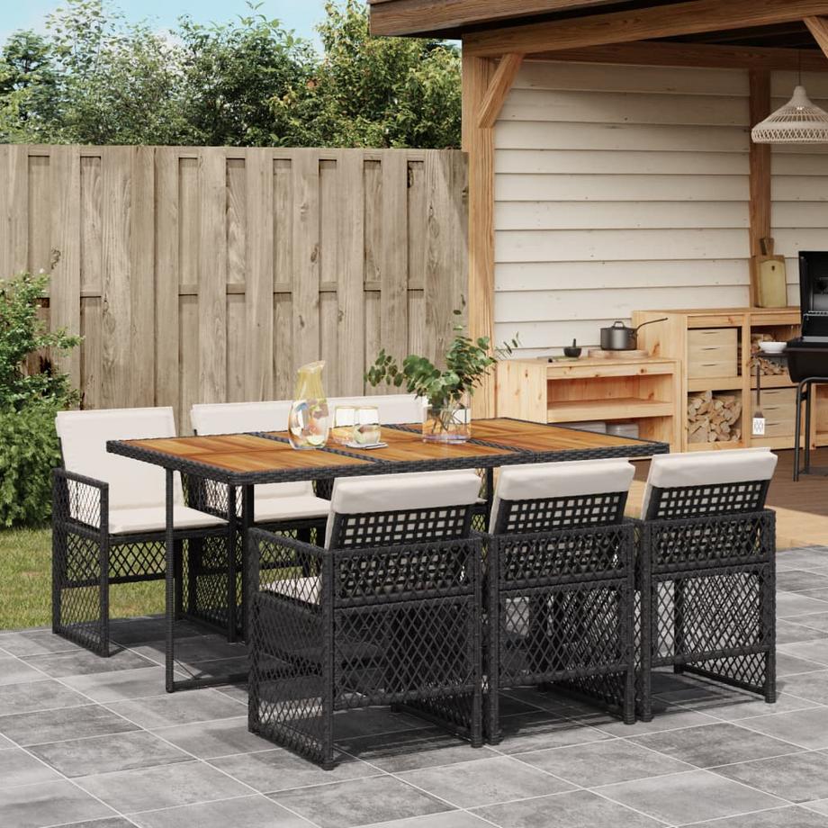 VidaXL set da pranzo da giardino Polirattan  
