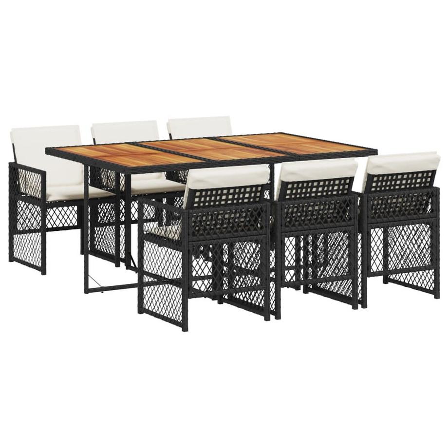 set da pranzo da giardino Polirattan