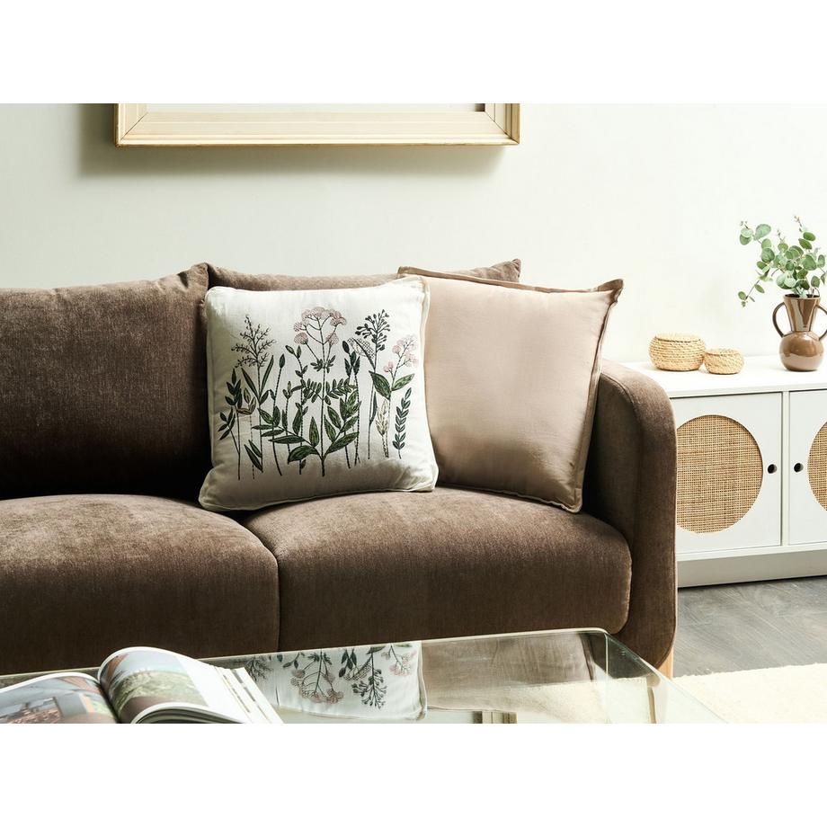 Beliani Lot de 2 coussins décoratifs en Coton Traditionnel FERNA  