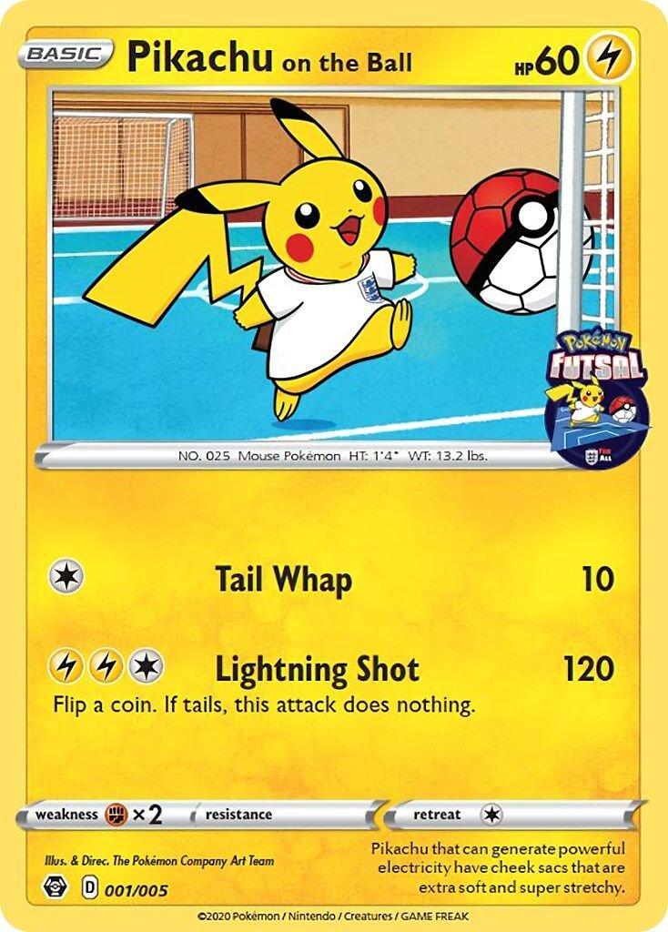 Pokémon  Pikachu On The Ball 001/005 - Futsal Promo Sealed -  TCG 